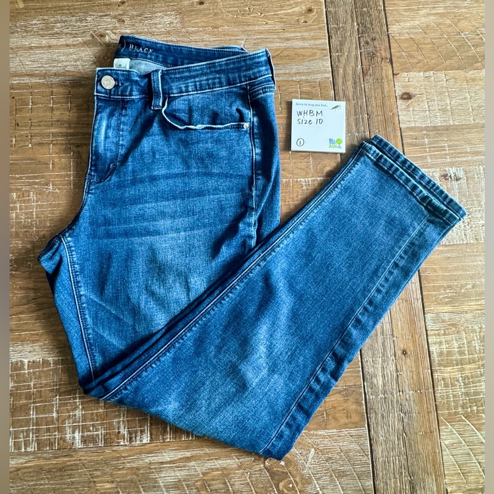 White House Black Market Women's Blue Skinny Jeans, Size 10